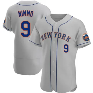 Authentic Men's Brandon Nimmo New York Mets Road Jersey - Gray