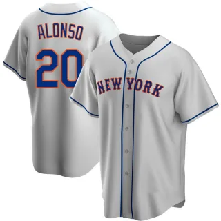 Replica Men's Pete Alonso New York Mets Road Jersey - Gray